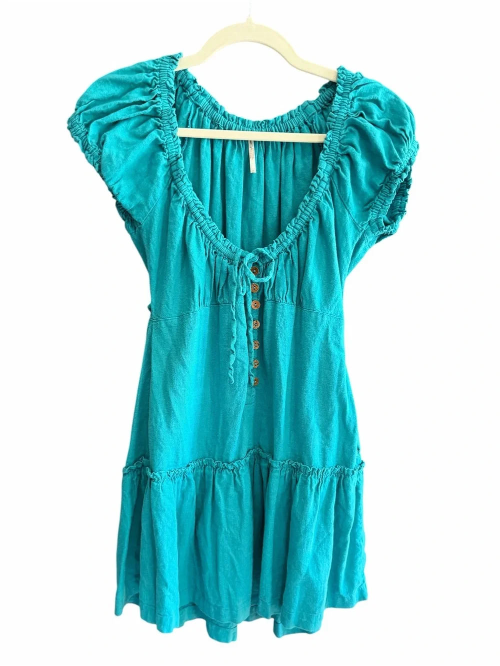 Free People Teal Mini Dress